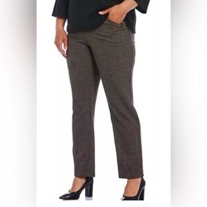Investments The Park Ave Fit Straight Pull on Pant in Brindle Plaid